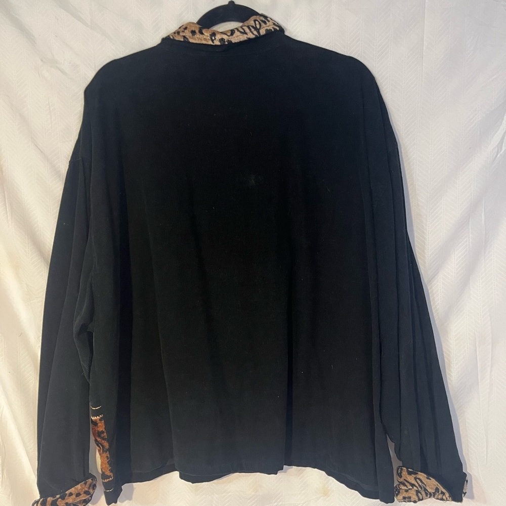 ❌ SOLD. Tantrums Black and Brown Patchwork Women’s Top. 3X plus Size - Picture 5 of 5